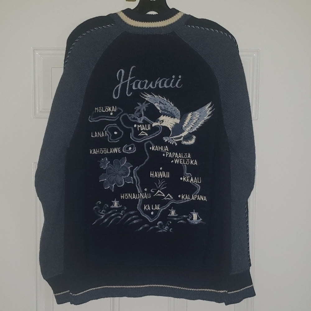 Ralph Lauren tiger Hawaii zip-up sweater jacket - Picture 3 of 3